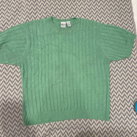 Haband Women’s XL Cable Knit Sweater - Green - Pre-Owned - Picture 11 of 12